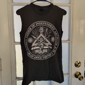 Obey Black Sleeveless Graphic Tee